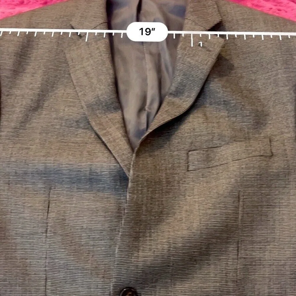 Ralph Lauren Mens Wool Tweed Blazer 46 Gray‎ 2 Button Sport Coat Jacket Career
